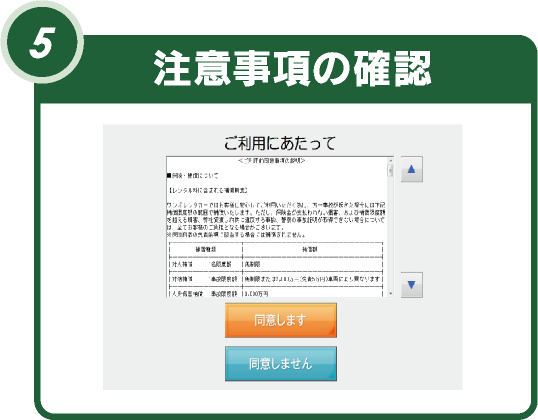 注意事項の確認